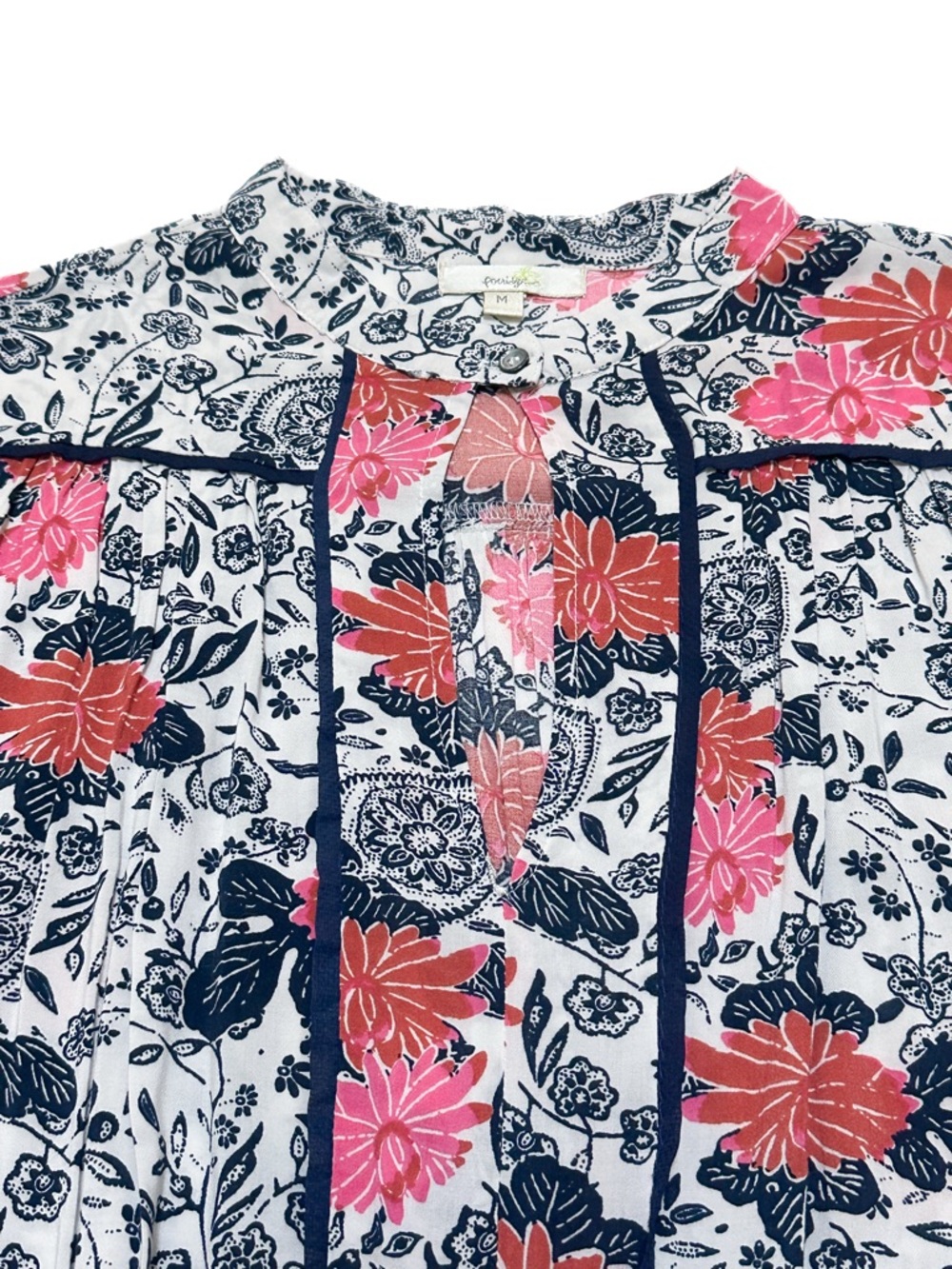 Anthropologie Porridge Let Me Be Floral  Print Prairie Blossom Cotton Blouse Top